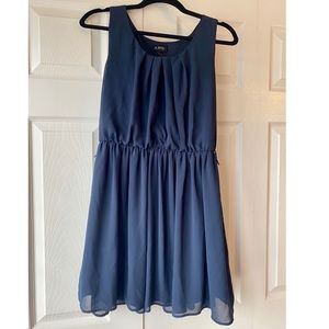 Sheer navy blue swing dress. Worn once.